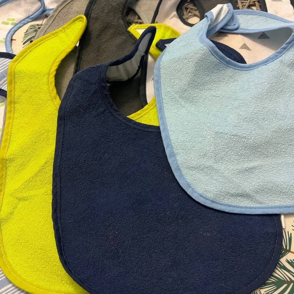 Neat Solutions 9 Water Resistant Bib Set Blue/Grey Assorted